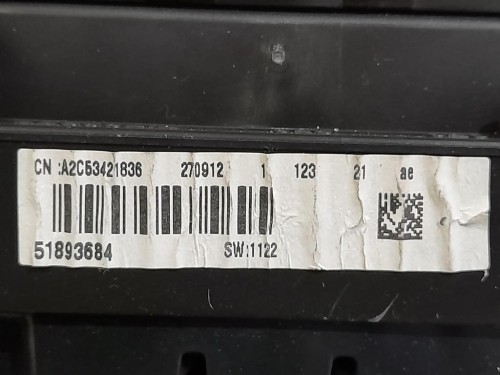 Griglia Condotto ARIA Cruscotto ANT DX 13262802 Opel Meriva B 2010
