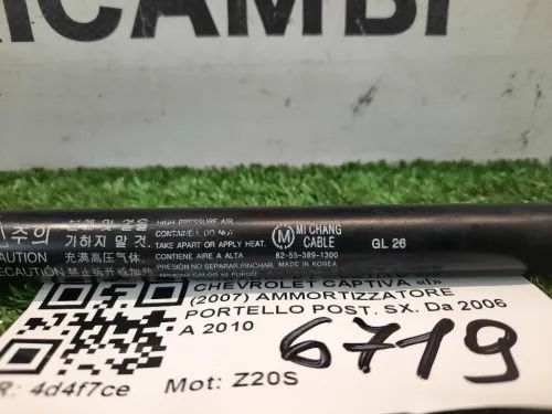 Ammortizzatore Portello POST SX 82553891300 Chevrolet Captiva I 2007