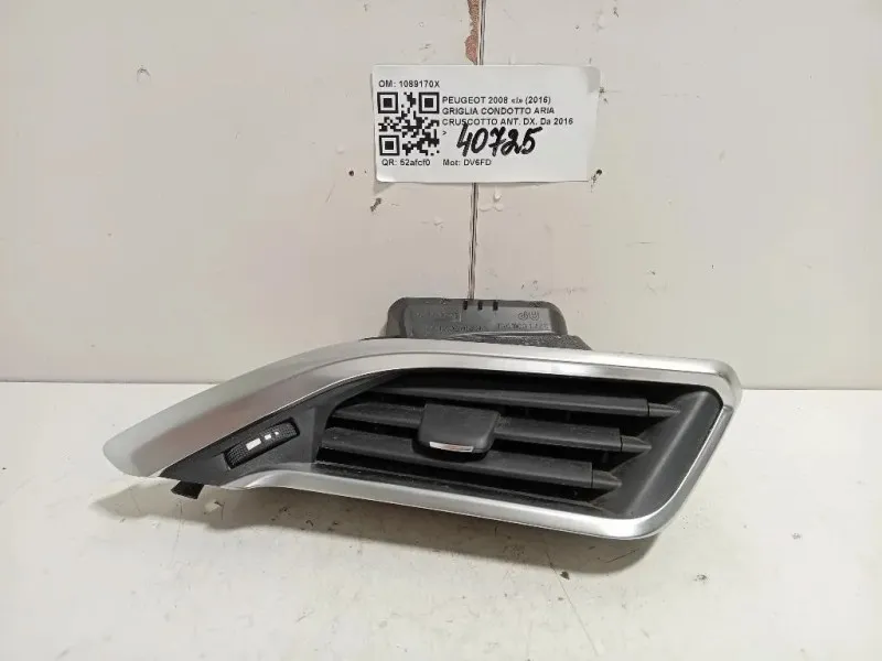 Griglia Condotto ARIA Cruscotto ANT DX 1089170X Peugeot 2008 I 2016