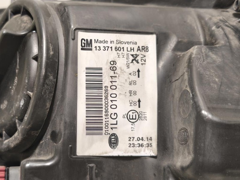 Proiettore ANT SX 1LG01001169 Opel Astra J 2012