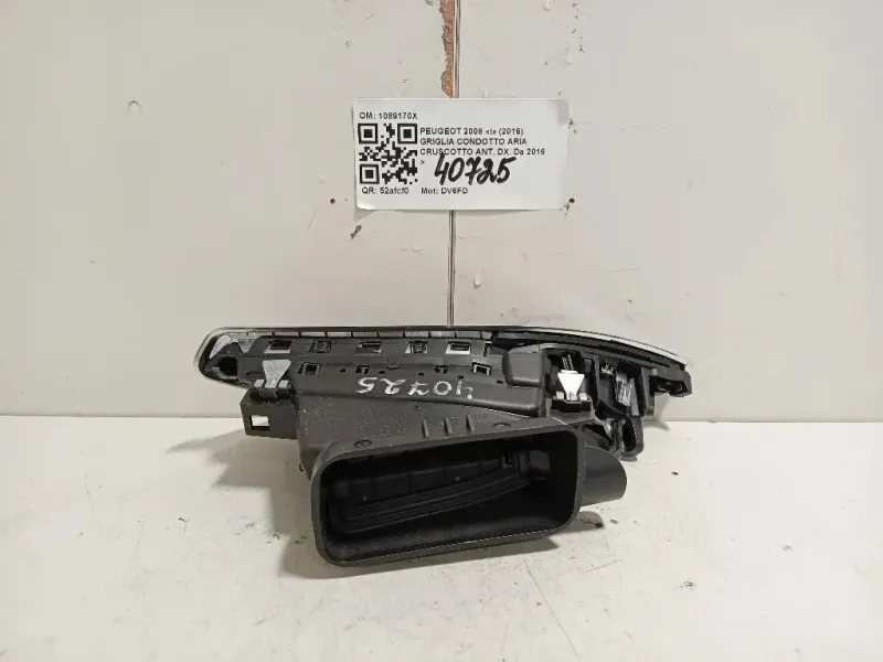 Griglia Condotto ARIA Cruscotto ANT DX 1089170X Peugeot 2008 I 2016