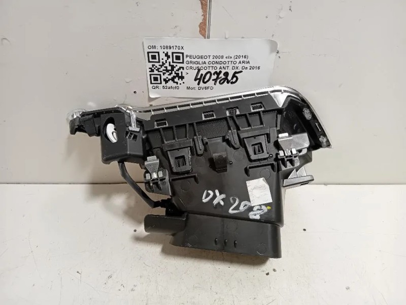 Griglia Condotto ARIA Cruscotto ANT DX 1089170X Peugeot 2008 I 2016