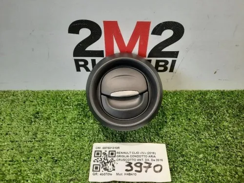 Griglia Condotto ARIA Cruscotto ANT DX 687601310R Renault CLIO IV 2016