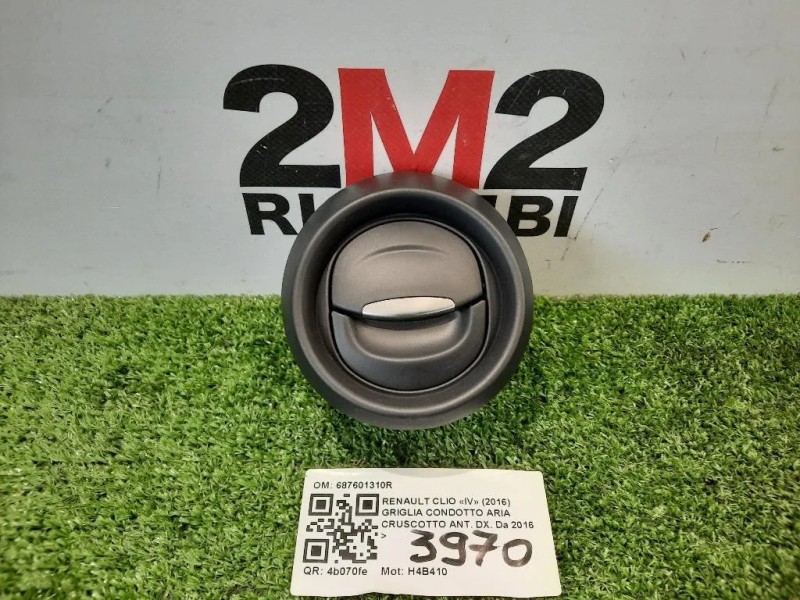 Griglia Condotto ARIA Cruscotto ANT DX 687601310R Renault CLIO IV 2016