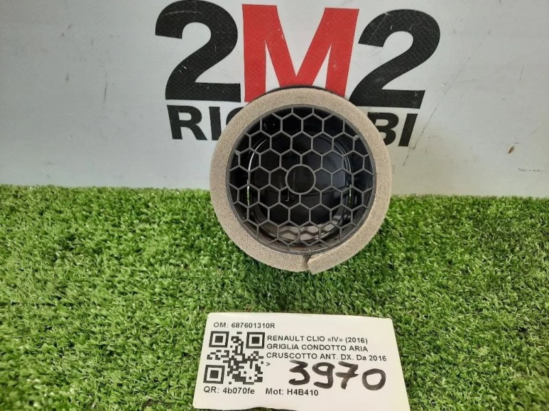 Griglia Condotto ARIA Cruscotto ANT DX 687601310R Renault CLIO IV 2016