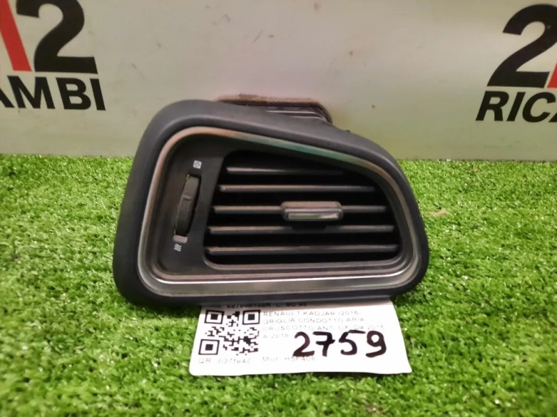 Griglia Condotto ARIA Cruscotto ANT DX 687605128R Renault Kadjar 2015