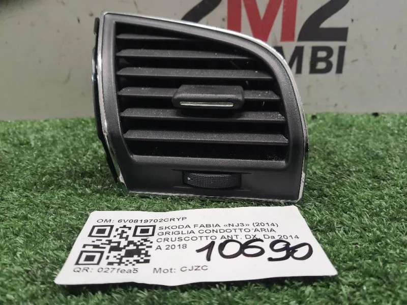 Griglia Condotto ARIA Cruscotto ANT DX 6V0819702CRYP Skoda Fabia NJ3 2014