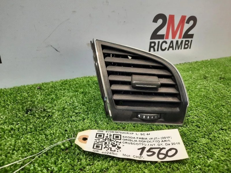 Griglia Condotto ARIA Cruscotto ANT DX 6V0819702CRYP Skoda Fabia NJ3 2018