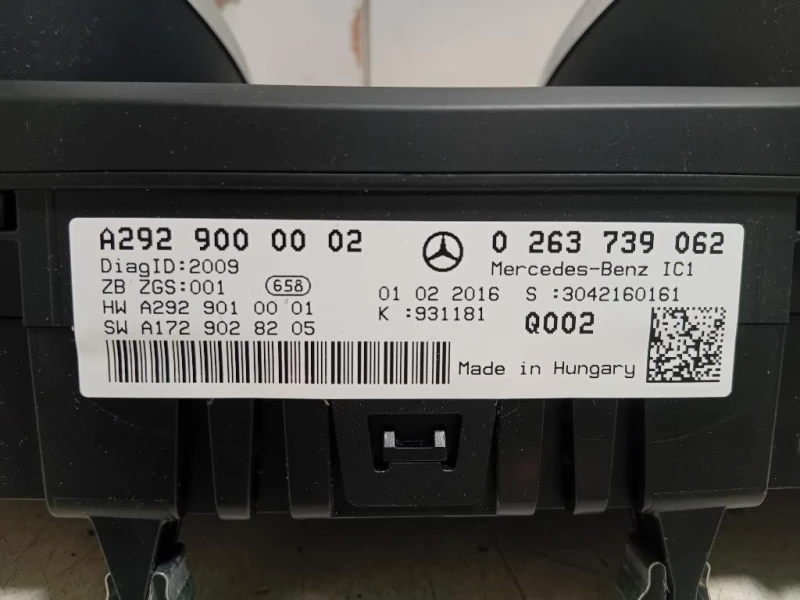 Quadro Strumenti A2929000002 Mercedes Classe GLE W166 2015