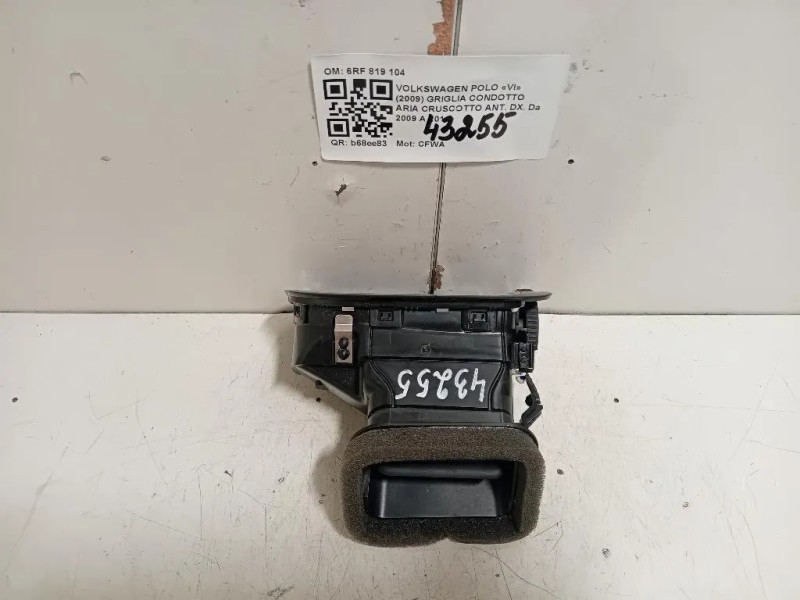 Griglia Condotto ARIA Cruscotto ANT DX 6RF 819 104 Volkswagen POLO VI 2009