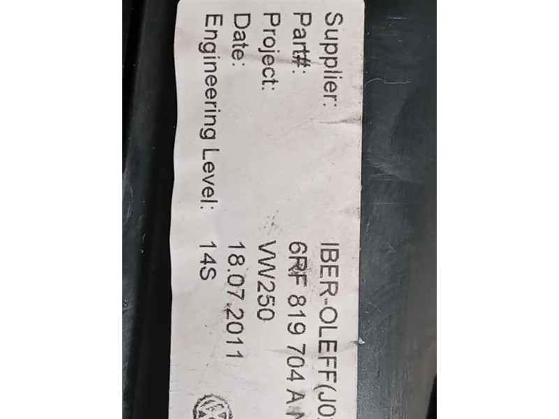 Griglia Condotto ARIA Cruscotto ANT DX 6RF 819 104 Volkswagen POLO VI 2009