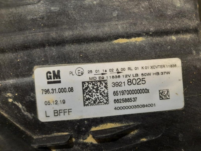 Proiettore ANT SX 39218025 Opel Astra K 2019