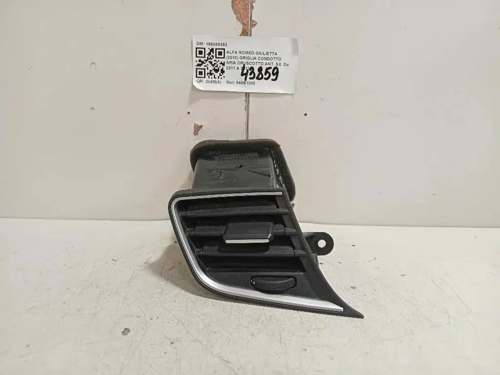 Griglia Condotto ARIA Cruscotto ANT SX 156088353 Alfa Romeo Giulietta 2010
