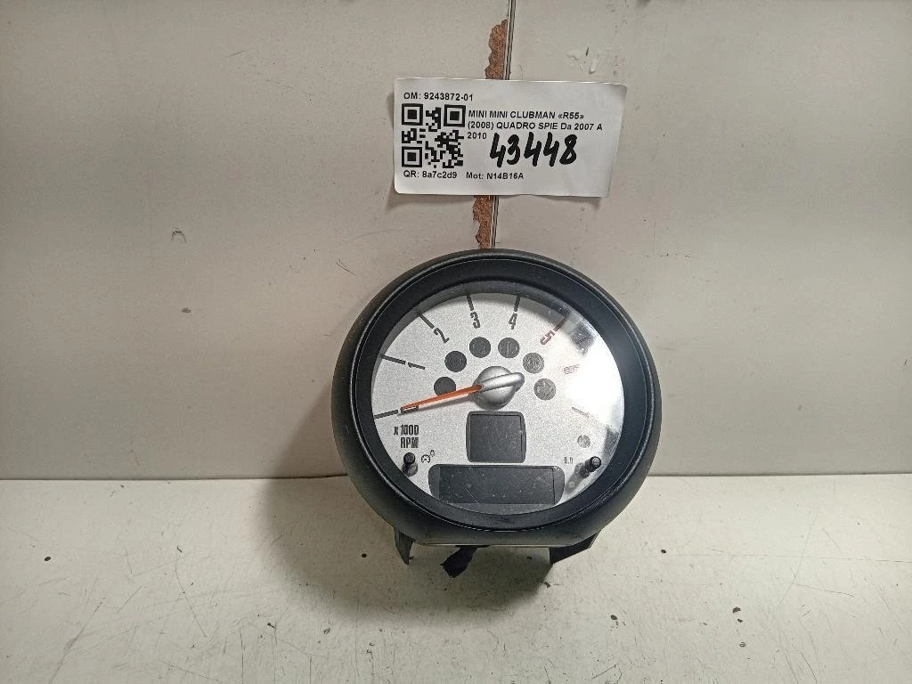 Quadro Strumenti 9243872-01 Mini MINI Clubman R55 2008