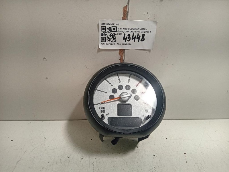 Quadro Strumenti 9243872-01 Mini MINI Clubman R55 2008