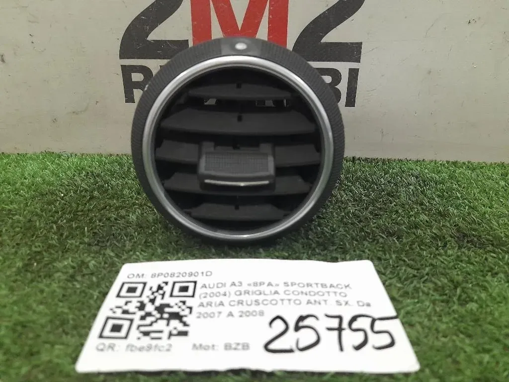 Griglia Condotto ARIA Cruscotto ANT SX 8P0820901D Audi A3 8PA Sportback 2004