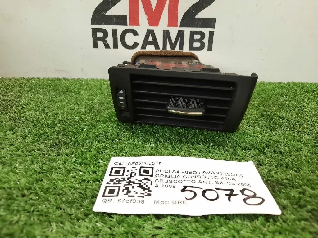 Griglia Condotto ARIA Cruscotto ANT SX 8E0820901F Audi A4 8ED Avant 2005