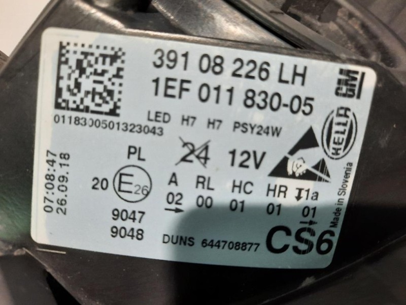 Proiettore ANT SX 39108226 Opel Corsa E 2014