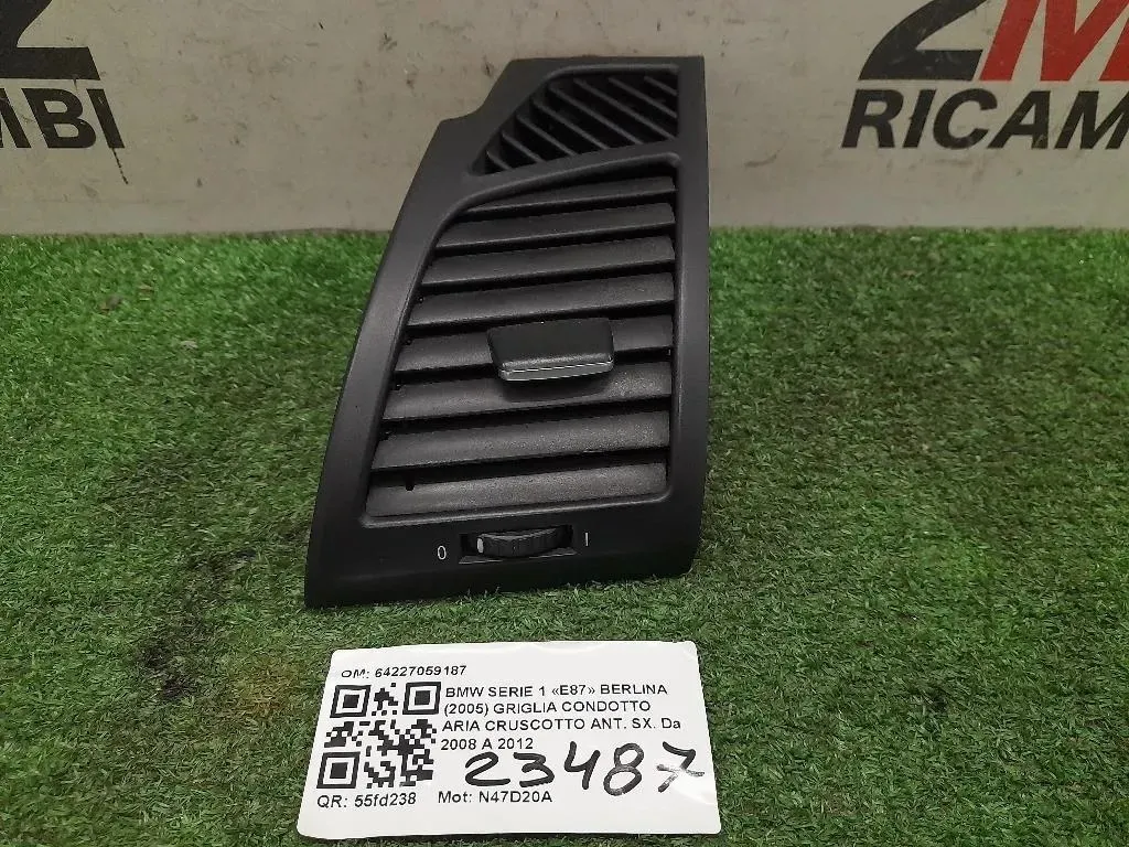Griglia Condotto ARIA Cruscotto ANT SX 64227059187 Bmw Serie 1 E87 Berlina 2005