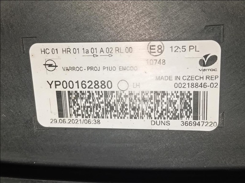 Proiettore ANT SX YP00162880 Opel Grandland X 2017