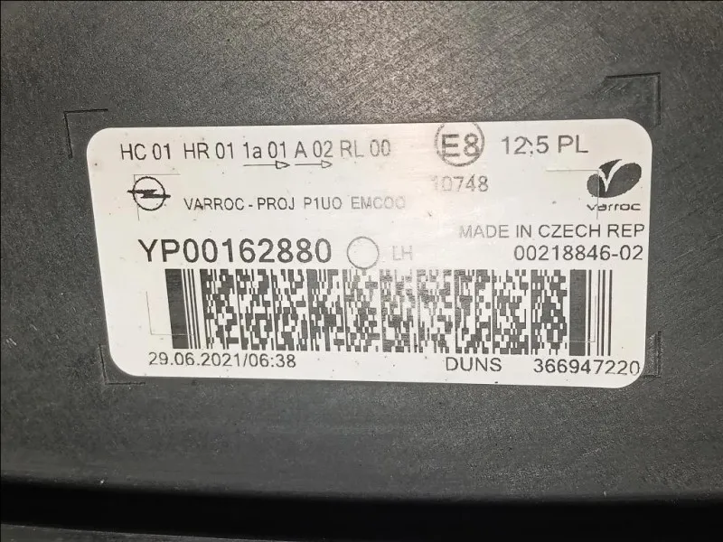 Proiettore ANT SX YP00162880 Opel Grandland X 2017