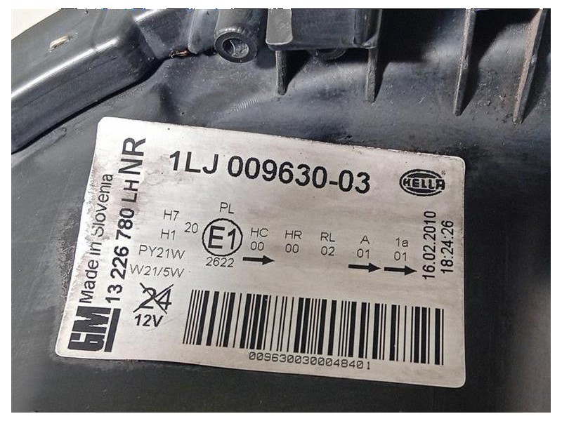 Proiettore ANT SX 13226780 Opel Insignia A 2009