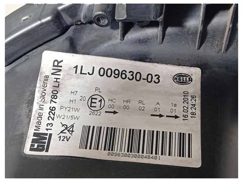 Proiettore ANT SX 13226780 Opel Insignia A 2009