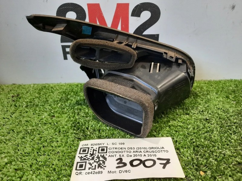 Griglia Condotto ARIA Cruscotto ANT SX 8265KY Citroen DS3 2010