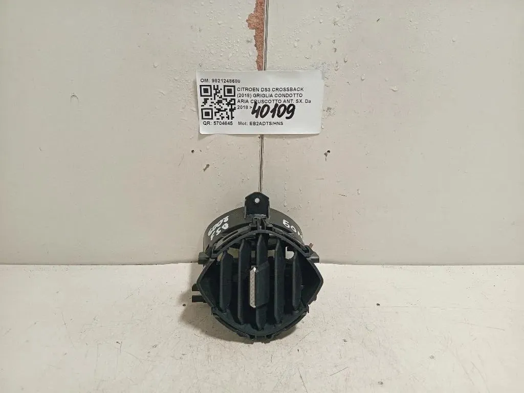 Griglia Condotto ARIA Cruscotto ANT SX 9821248680 Citroen DS3 Crossback 2018