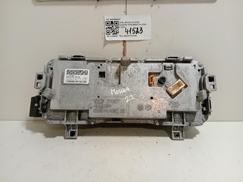 Quadro Strumenti 9853088280 Opel Mokka B 2020