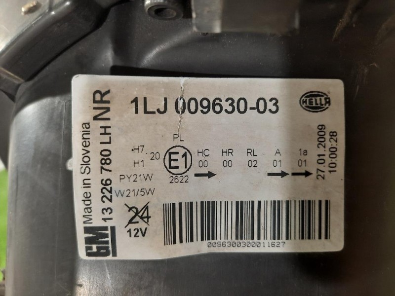 Proiettore ANT SX 1LJ009630-03 Opel Insignia A 2009