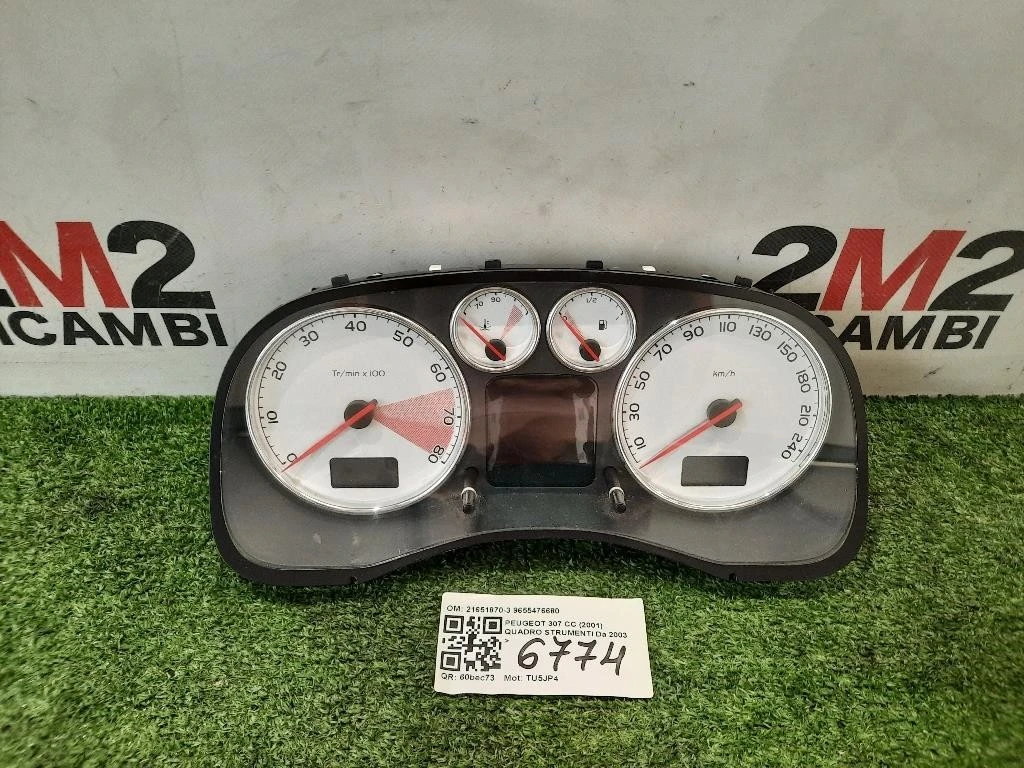 Quadro Strumenti 21651870-3 9655476680 Peugeot 307 CC 2001