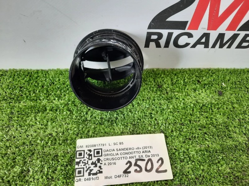 Griglia Condotto ARIA Cruscotto ANT SX 8200817791 Dacia Sandero II 2013