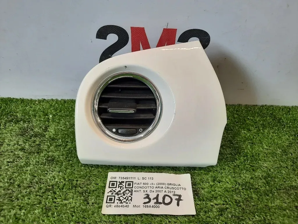 Griglia Condotto ARIA Cruscotto ANT SX 735451111 Fiat 500 II 2008