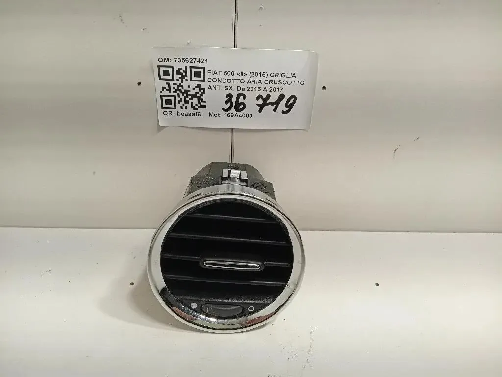 Griglia Condotto ARIA Cruscotto ANT SX 735627421 Fiat 500 II 2015