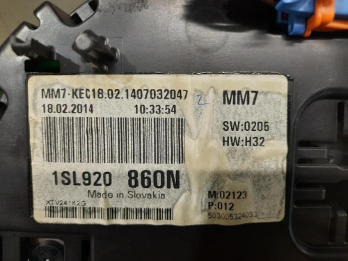 Quadro Strumenti 1SL920860N Seat MII 2012