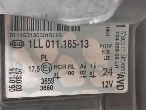 Proiettore ANT SX 13409908 Opel Insignia A 2013