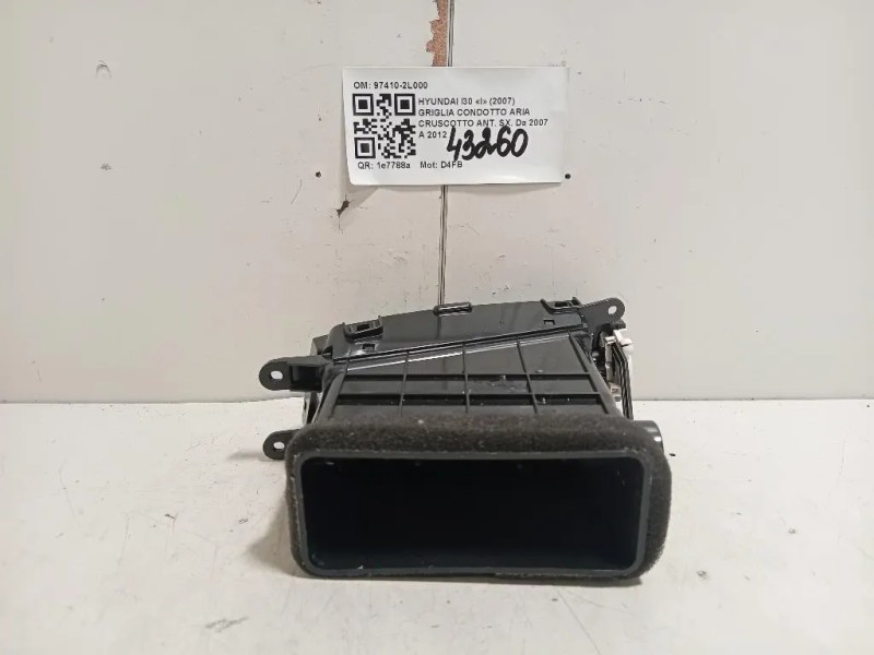 Griglia Condotto ARIA Cruscotto ANT SX 97410-2L000 Hyundai I30 I 2007