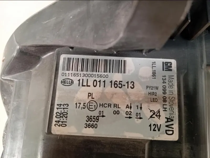 Proiettore ANT SX 1LL011165-13 Opel Insignia A 2013