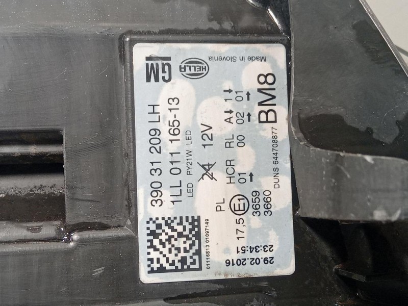 Proiettore ANT SX 39031209 Opel Insignia A 2013