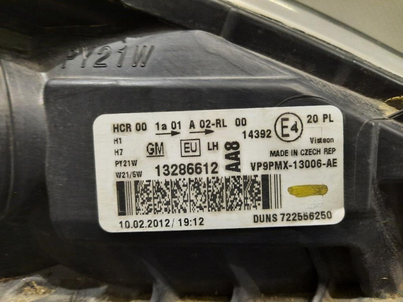 Proiettore ANT SX 13286612 Opel Meriva B 2010