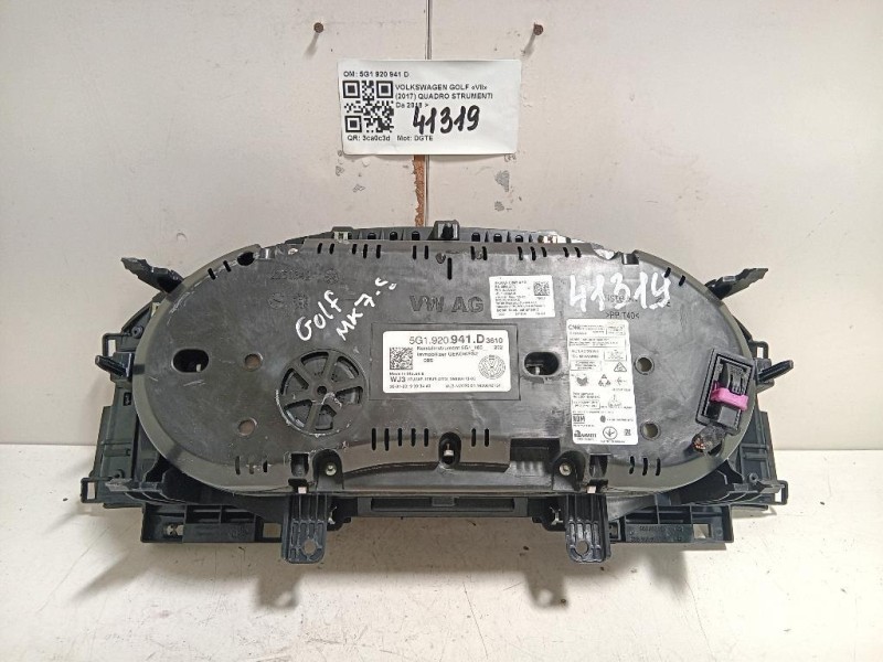 Quadro Strumenti 5G1 920 941 D Volkswagen GOLF VII 2017