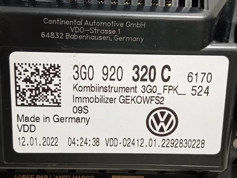 Quadro Strumenti 3G0 920 320 C Volkswagen Tiguan I 2011