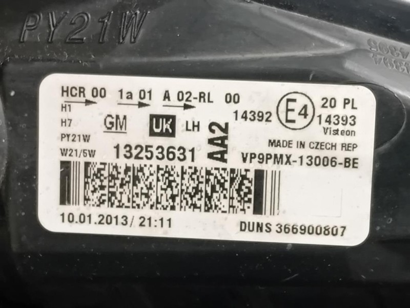 Proiettore ANT SX 13372317 Opel Meriva B 2014