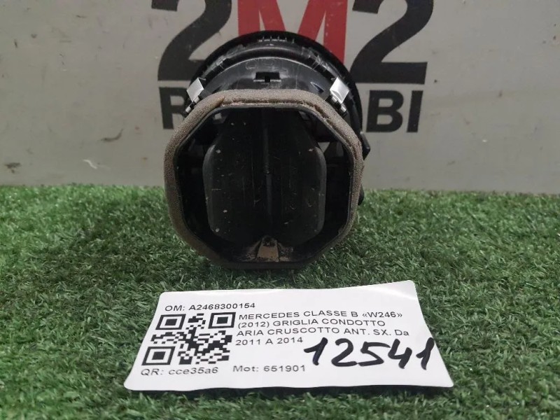 Griglia Condotto ARIA Cruscotto ANT SX A2468300154 Mercedes Classe B W246 2012