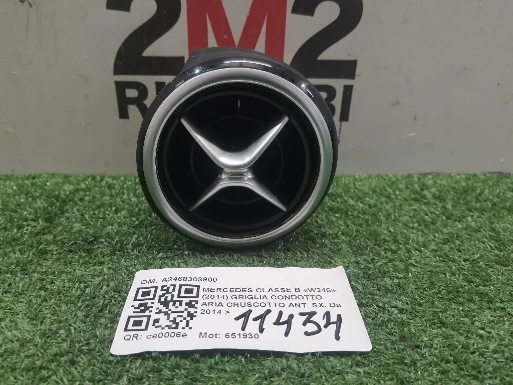 Griglia Condotto ARIA Cruscotto ANT SX A2468303900 Mercedes Classe B W246 2014