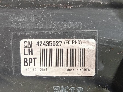 Proiettore ANT SX 42435927 Opel Mokka 2013