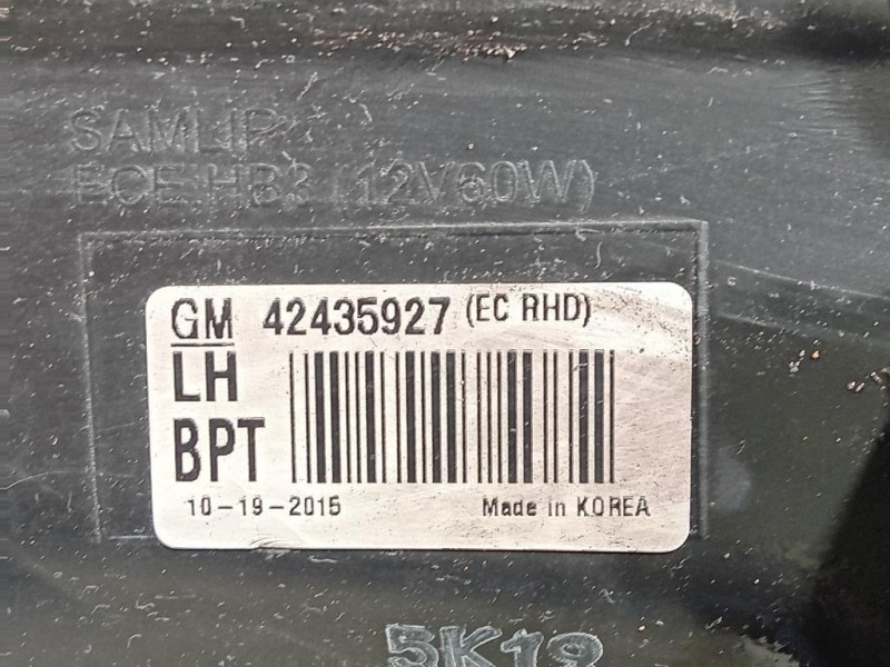 Proiettore ANT SX 42435927 Opel Mokka 2013