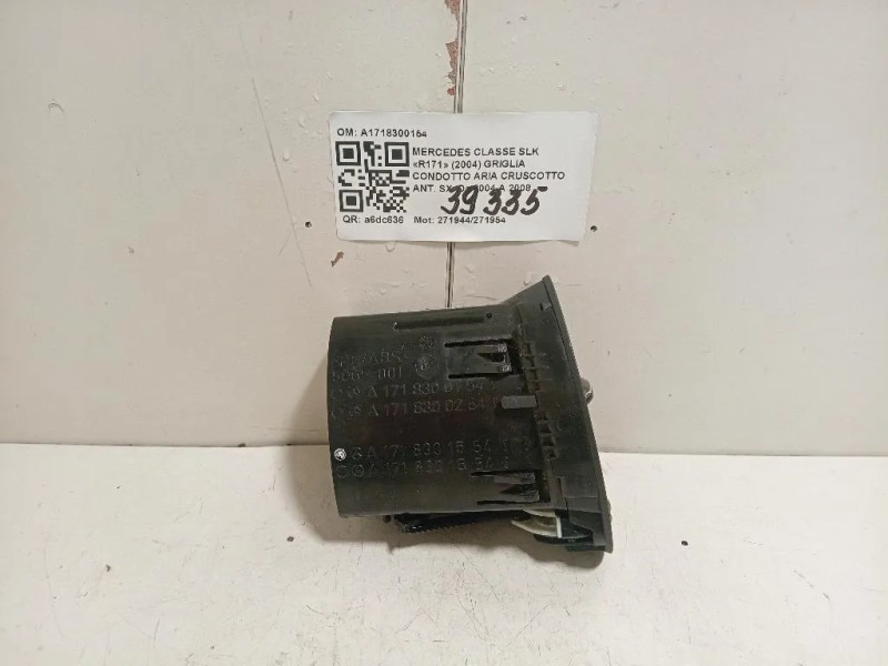 Griglia Condotto ARIA Cruscotto ANT SX A1718300154 Mercedes Classe SLK R171 2004
