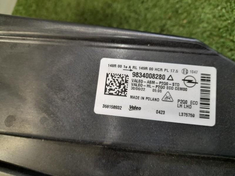 Proiettore ANT SX 9834008280 Opel Mokka B 2020